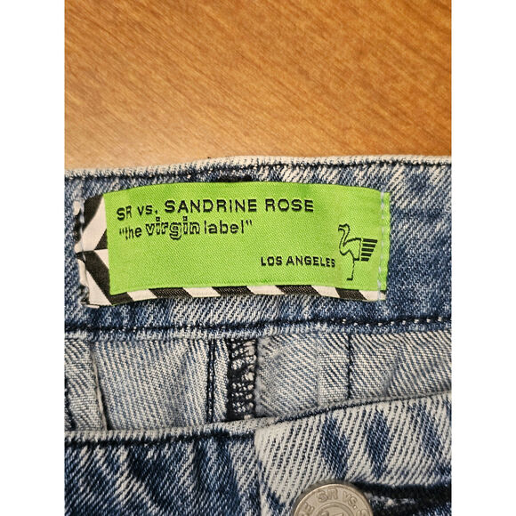 SR vs Sandrine Rose Free People Jeans NEW Womens Color Block Patch Size 28 (701) - Picture 7 of 9